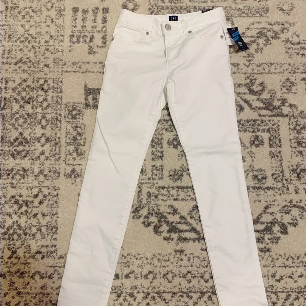 GIRLS GAP JEANS (WHITE)